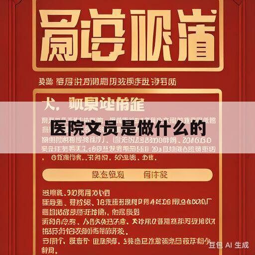 医院文员是做什么的(医院文员是做什么的工作)